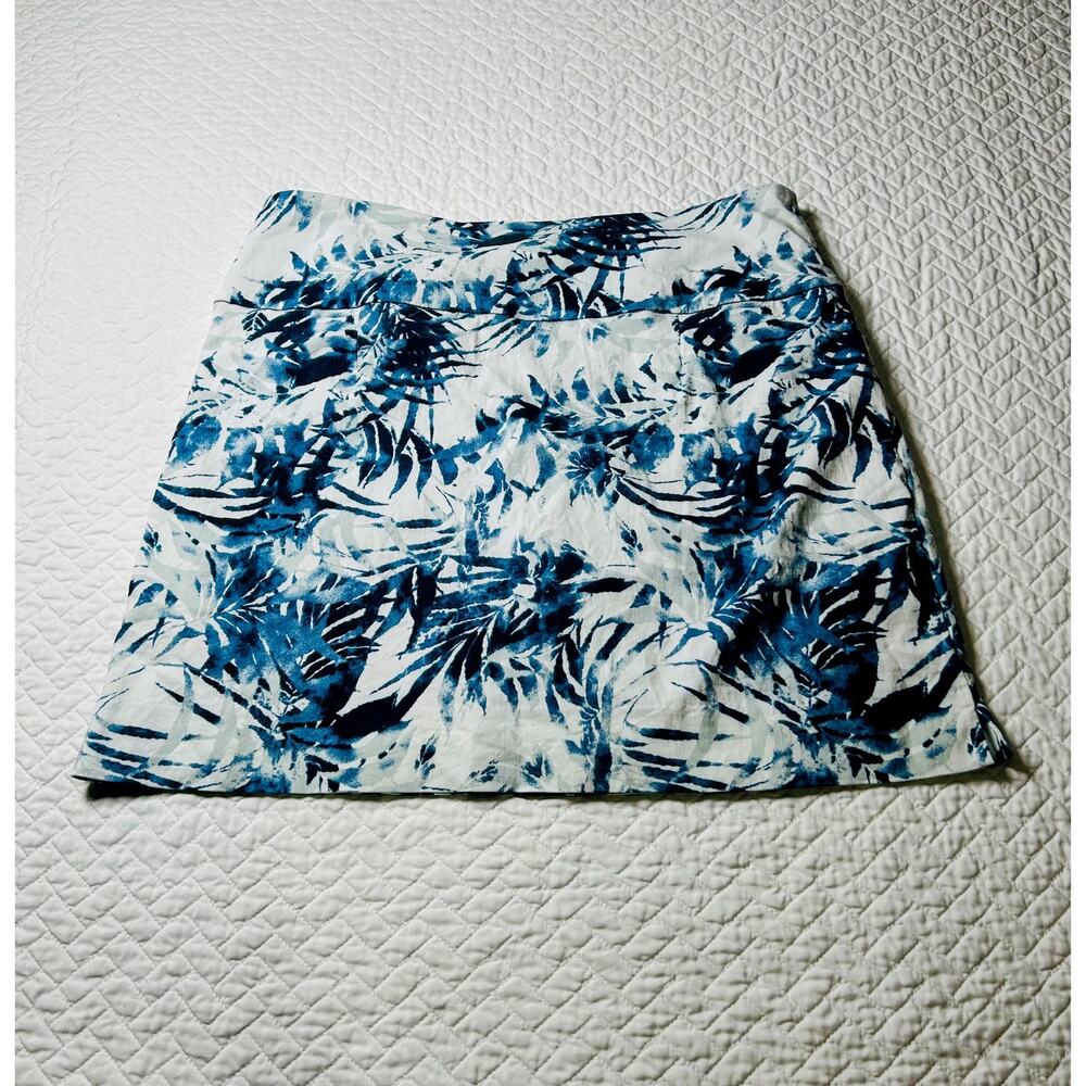 SC & CO  Sportswear Tummy Control / Blue Floral Mini Skort - Size. XL / Stretch